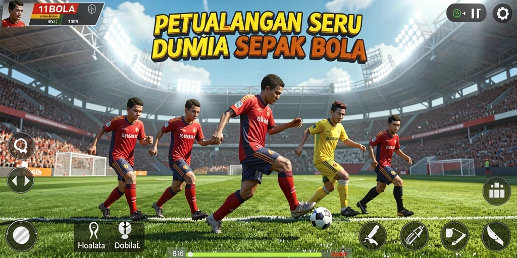 Tampilan gameplay petualangan seru dalam 11BOLA.
