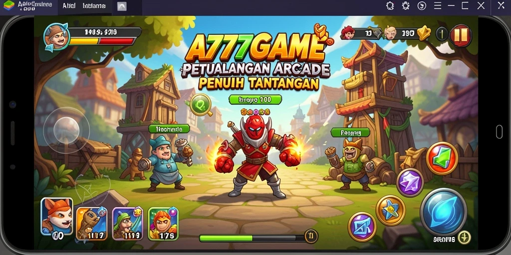 Screenshot gameplay A777GAME menampilkan tantangan seru dalam gaya Arcade.