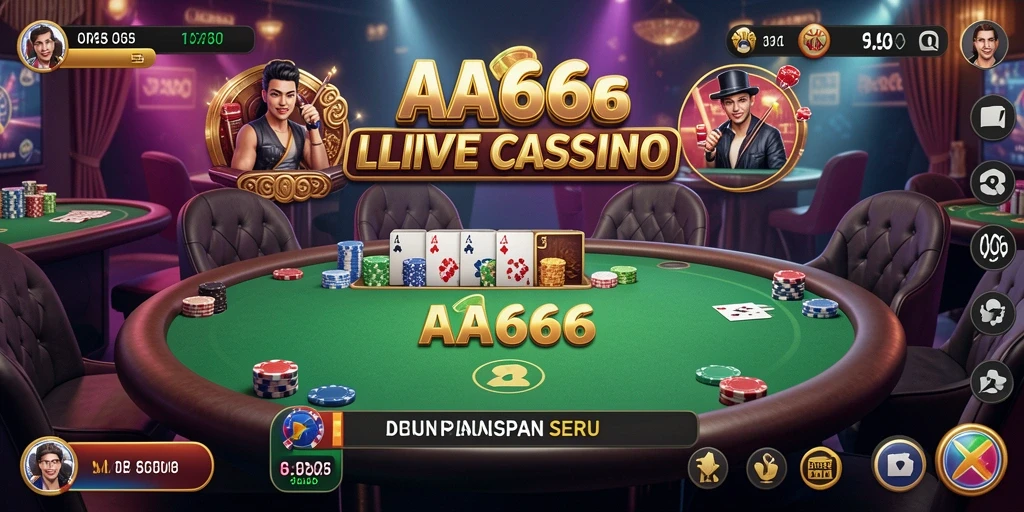 Tampilan menarik dari gameplay Live Casino AA666 dengan dealer profesional.
