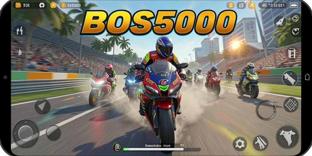 Gameplay seru dengan balapan motor yang mendebarkan.