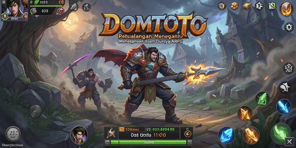 Tampilan utama gameplay DOMTOTO yang menarik dalam ARPG.