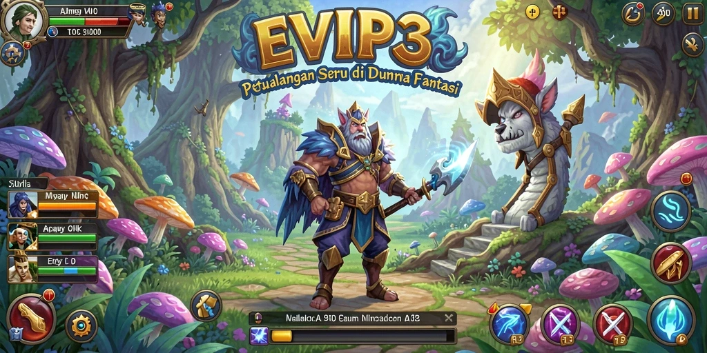 Gameplay EVIP3 yang menampilkan pengalaman petualangan fantastis.