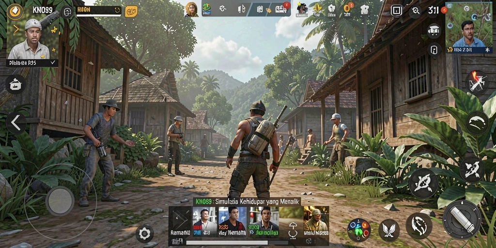 Gameplay KNO89 menampilkan simulasi kehidupan yang menarik dan interaktif.