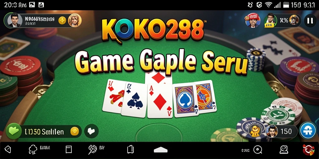 Screenshot gameplay KOKO288 menampilkan suasana permainan Gaple yang seru.