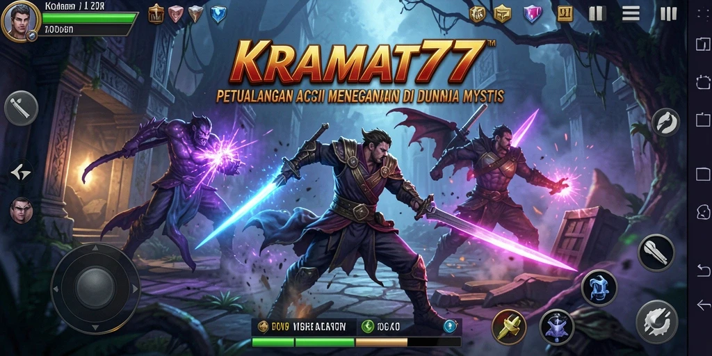 Tampilan gameplay KRAMAT77 yang penuh aksi menegangkan.