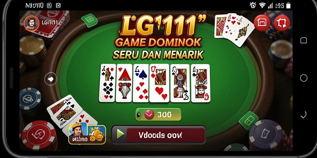 Screenshot utama LG111 menampilkan momen seru permainan Domino.
