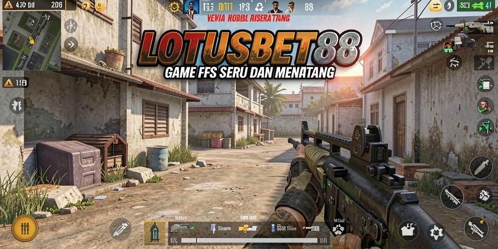 Tangkapan layar LOTUSBET88 menampilkan aksi tembak-menembak yang seru dan mendebarkan.