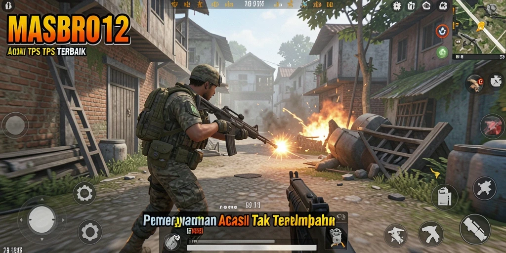 Tampilan menarik dari gameplay TPS MASBRO12 yang mendebarkan.