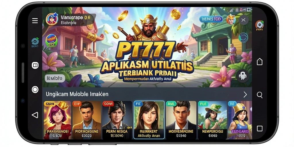 Tangkapan layar utama PT777 dengan fitur utilitas yang berfungsi.
