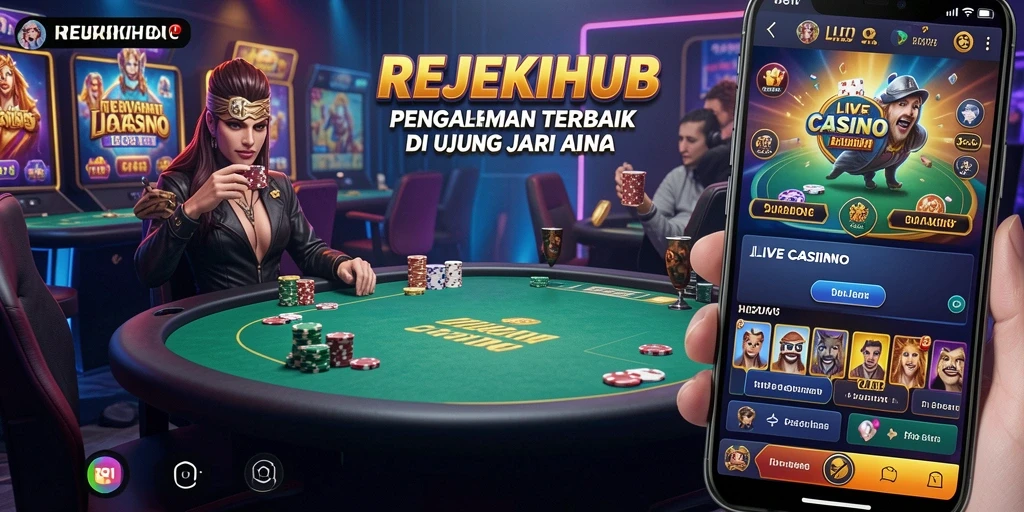Tampilan menarik gameplay Live Casino di REJEKIHUB.