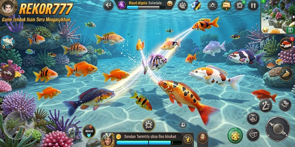 Tampilan menarik dari gameplay Tembak Ikan di REKOR777.