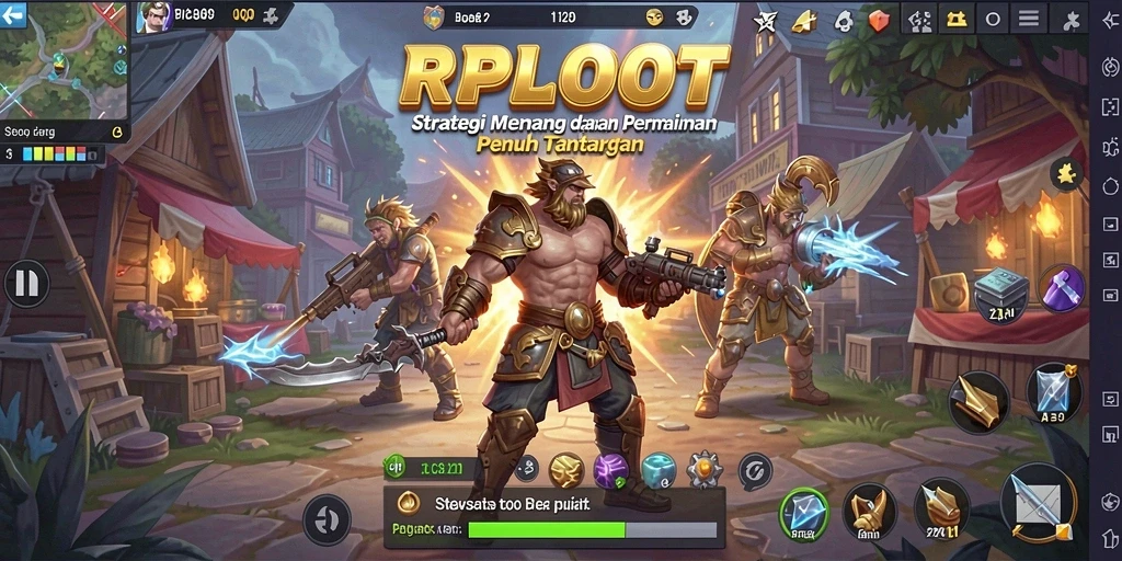 Screenshot gameplay RPLOOT menampilkan strategi intens dalam pertempuran.