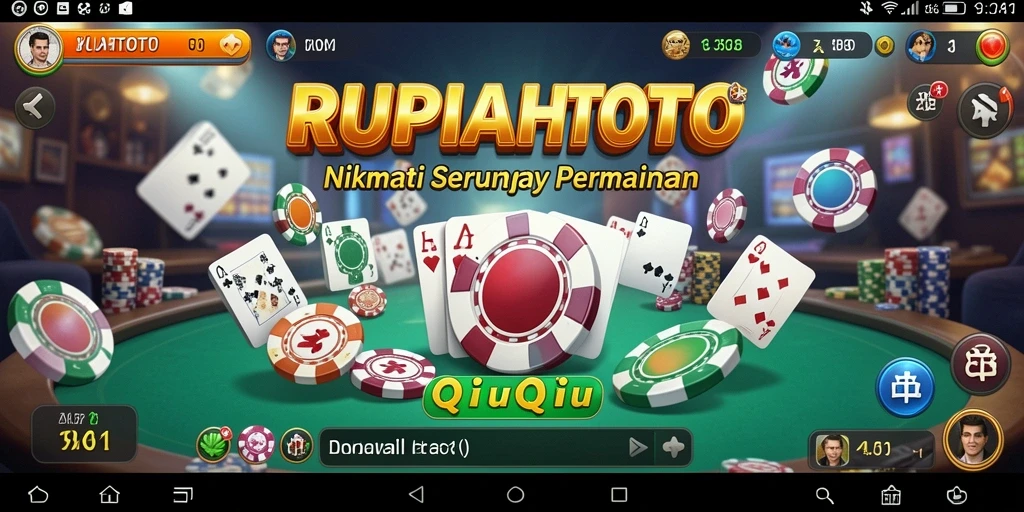 Tampilan gameplay menarik dari game QiuQiu RUPIAHTOTO.