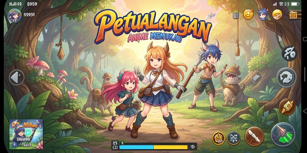 Tampilan gameplay S9S9 dengan karakter anime yang terlibat dalam pertarungan.