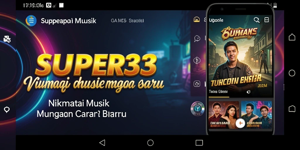 Tampilan gameplay SUPER33 saat bermain musik dengan tantangan menarik.