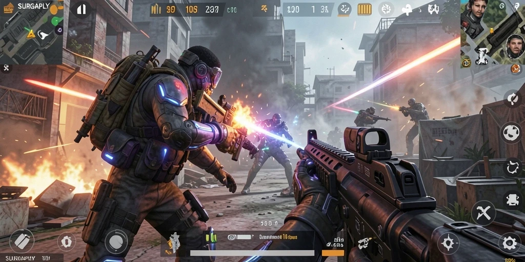 Tampilan seru dari gameplay SURGAPLY yang menegangkan.
