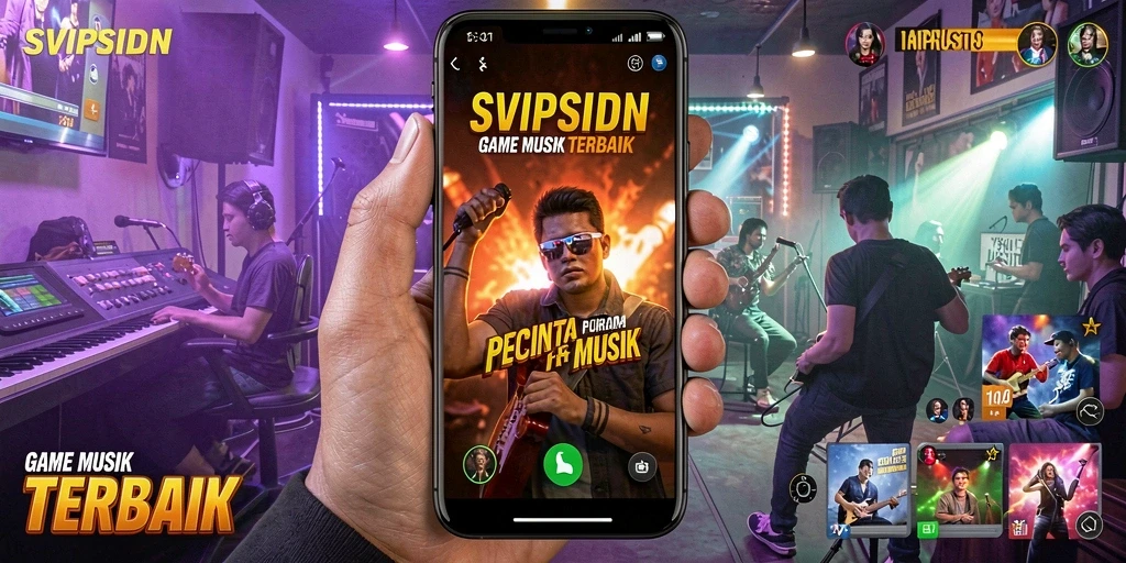 Gameplay seru di SVIPSIDN dengan berbagai lagu favorit.