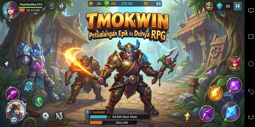 Screenshot Gameplay TMOKWIN dengan aksi RPG yang seru.