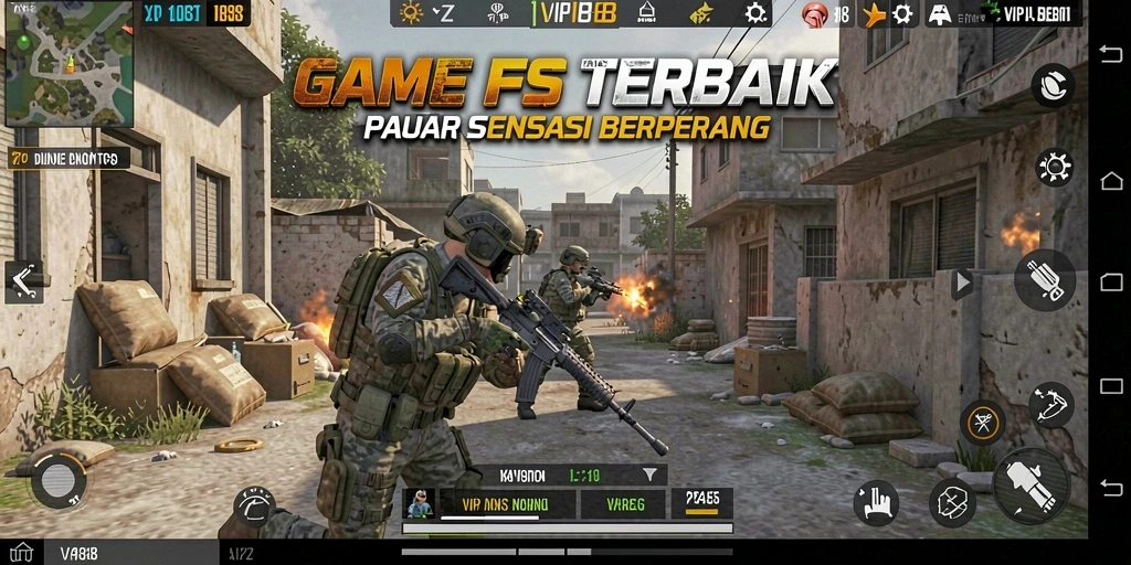 Tangkapan layar VIP188 menunjukkan aksi menegangkan dalam gameplay FPS.