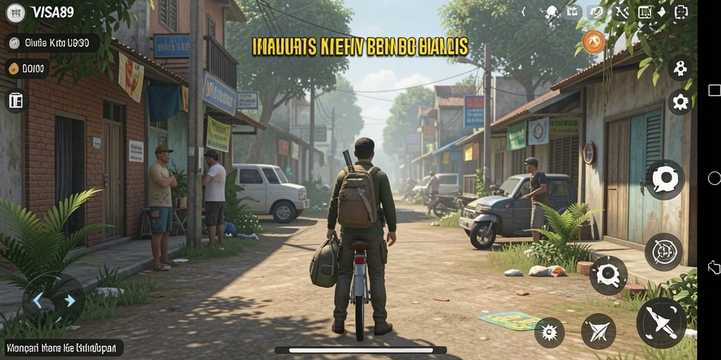 Tangkapan layar <strong>VISA89</strong> menampilkan gameplay simulasi kehidupan yang dinamis.